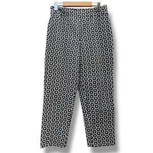 Vintage Talbots Unique Rare Black White Embroidered Silk Blend Pant Sz Petites 6